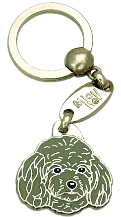 TOY POODLE GREY - pet ID tag, dog ID tags, pet tags, personalized pet tags MjavHov - engraved pet tags online